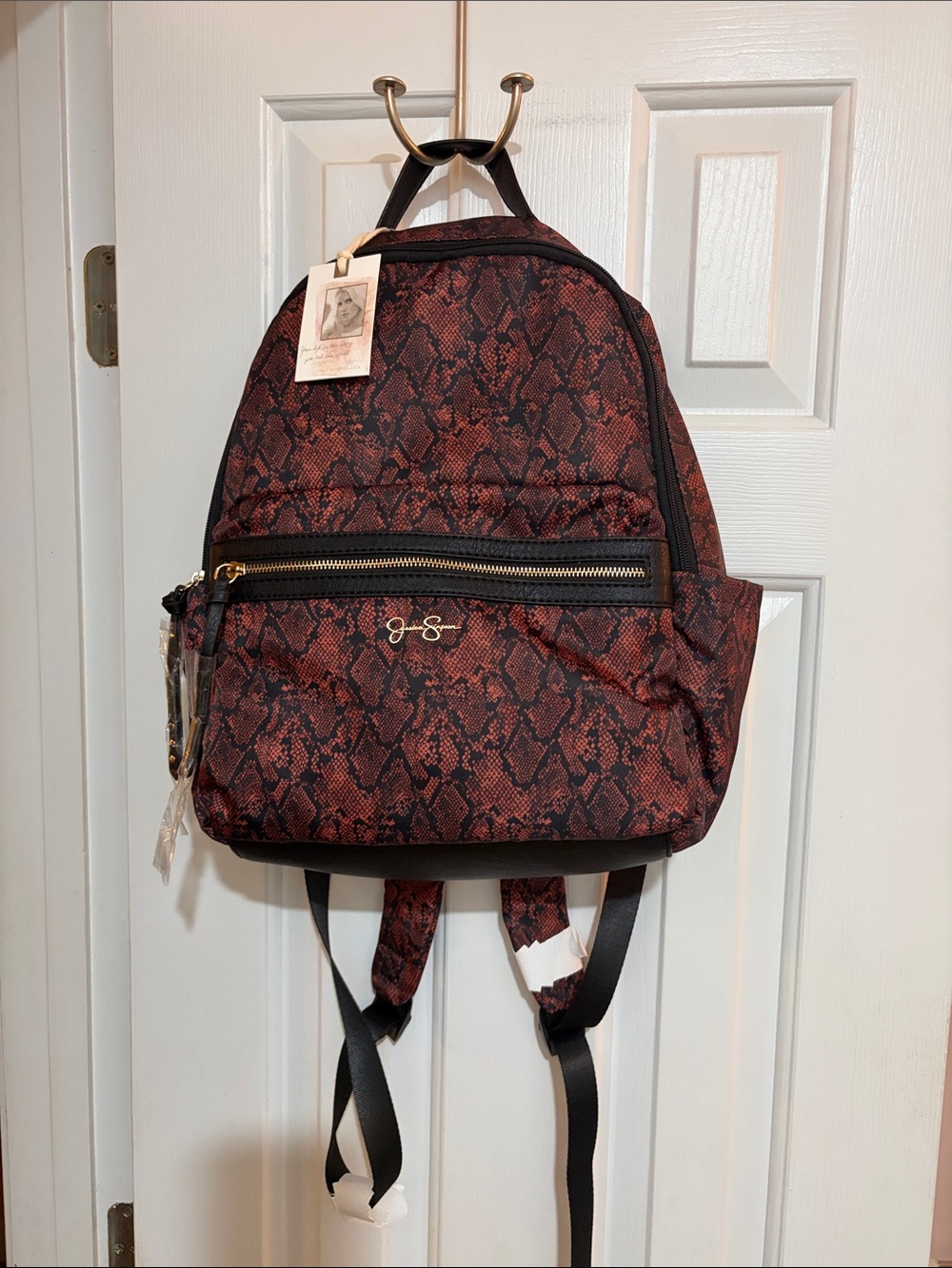 Jessica Simpson Snake-Print Backpack NWT